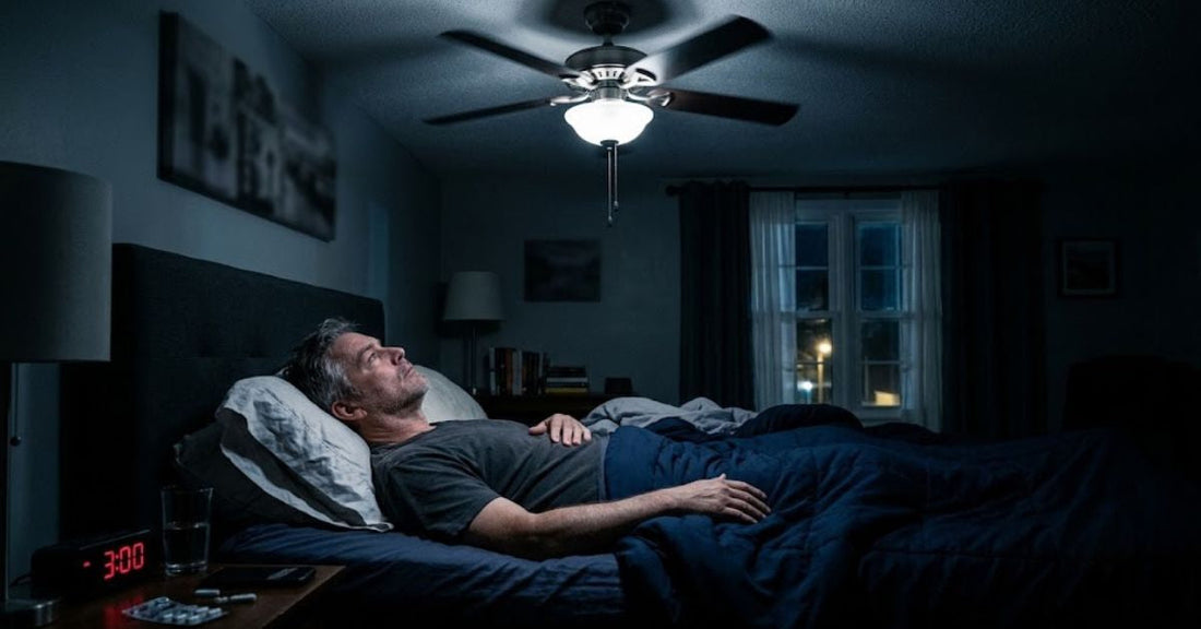 Gen X person awake at 3am staring at the ceiling fan