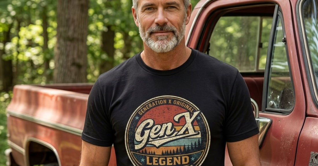 Best Gen X t-shirts from GEN X LEGEND celebrating 80s nostalgia and American pride