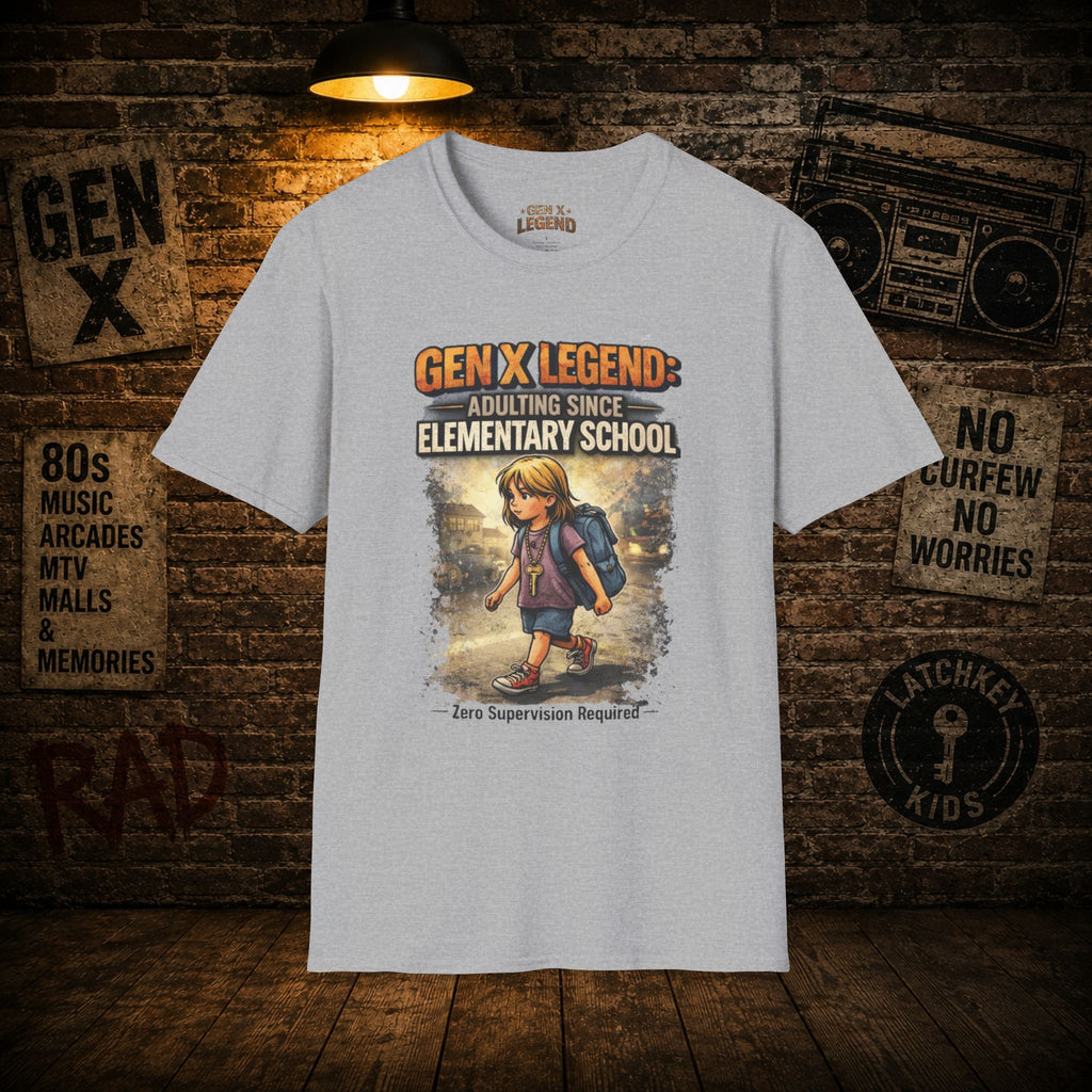 Gen X Legend T-Shirt — 'Adulting Since Elementary School' Tee