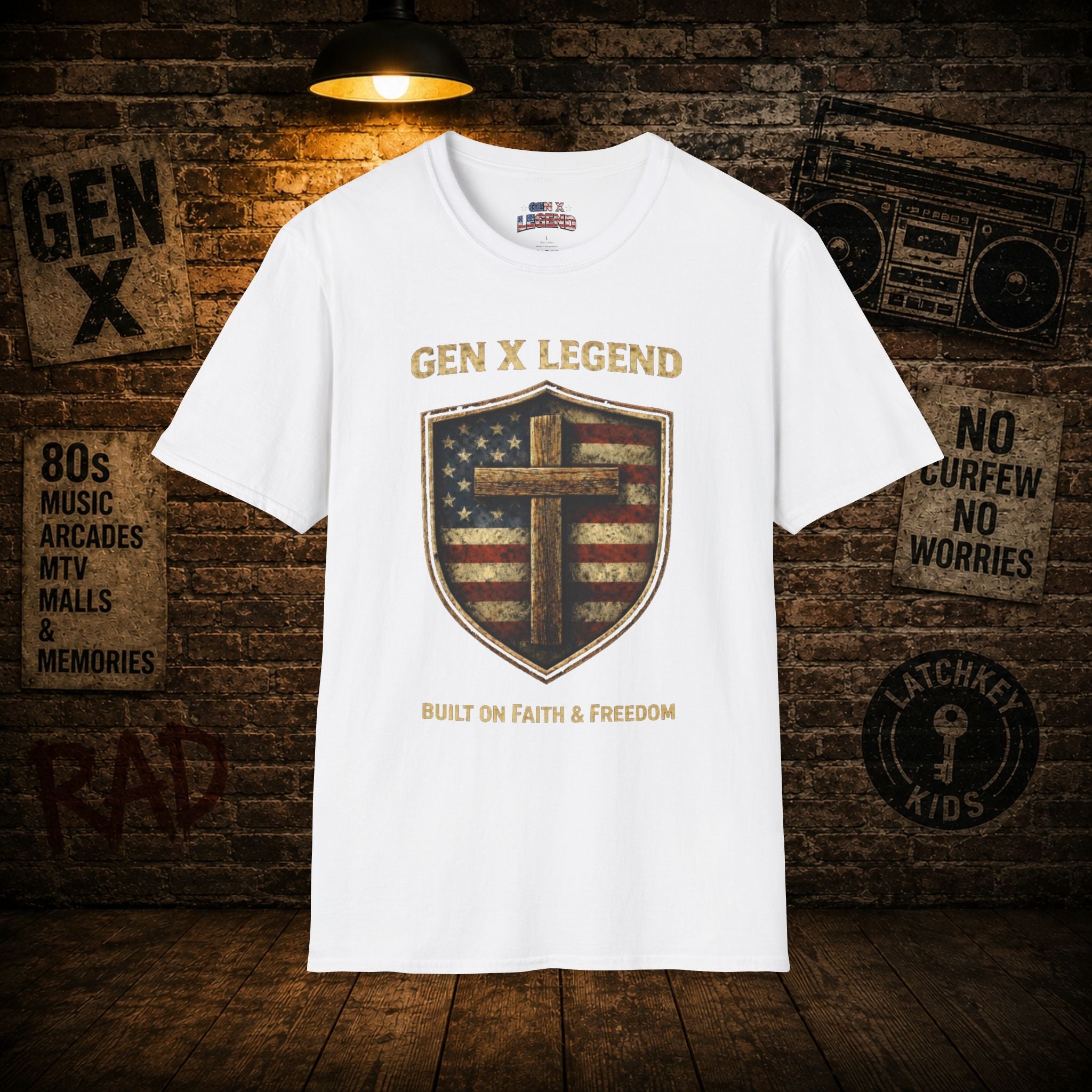 Gen X Legend T-Shirt — 'Built On Faith & Freedom' Tee