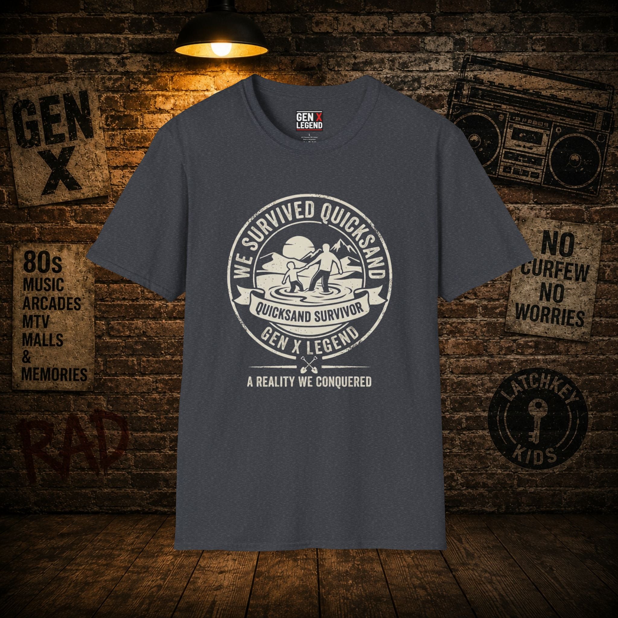 Gen X T-Shirt — Quicksand Survivor | Funny Nostalgia Tee | GEN X