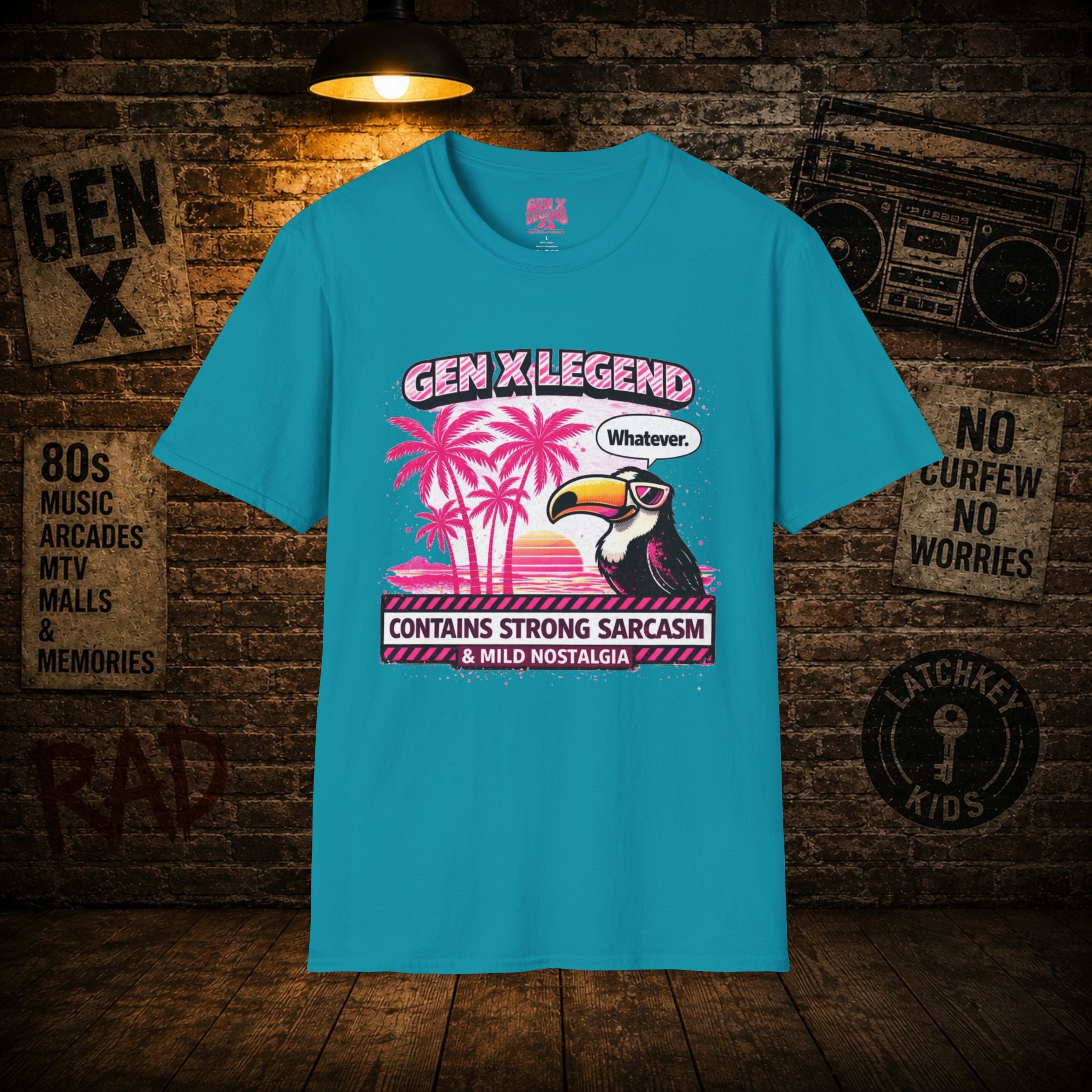 Gen X Legend T-Shirt — 80's Heatwave - 'Contains Sarcasm'
