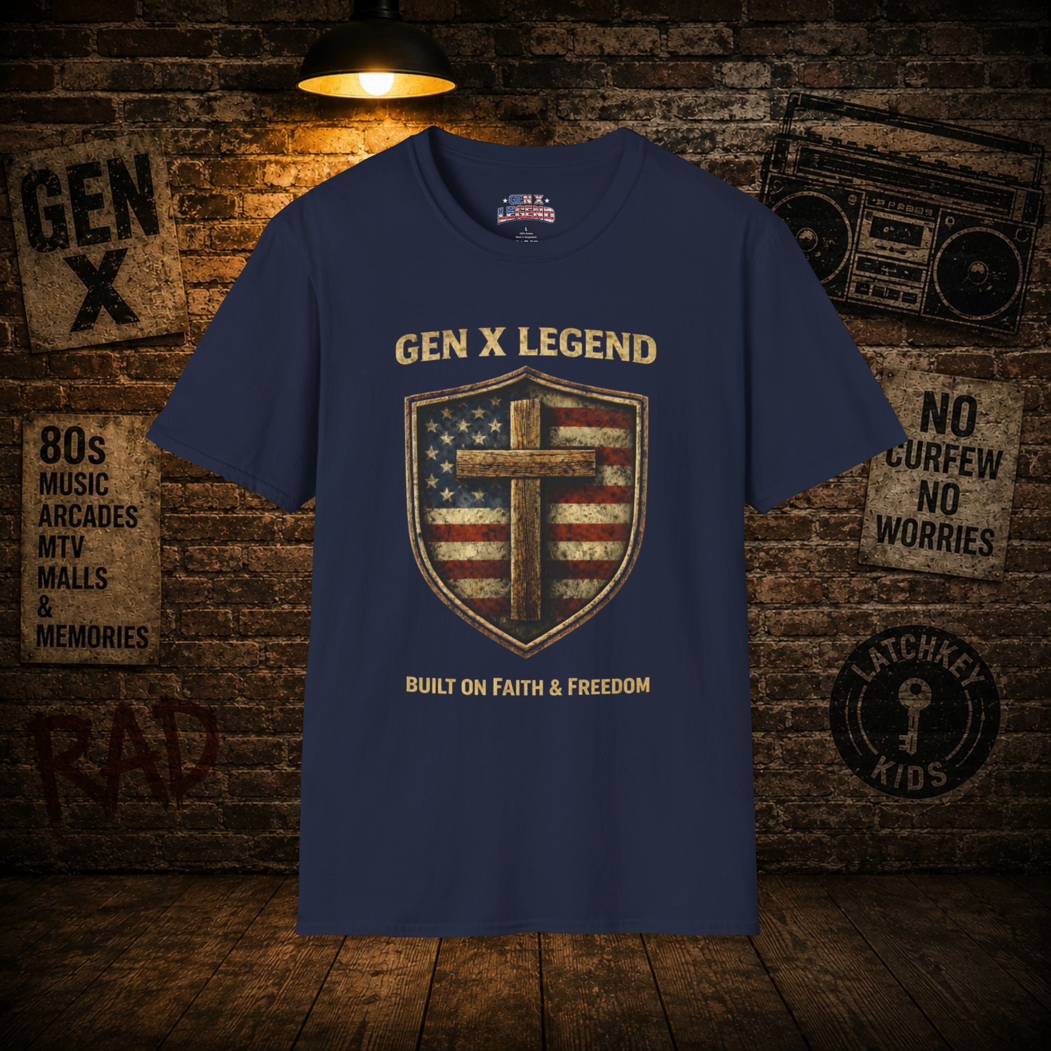 Gen X Legend T-Shirt — 'Built On Faith & Freedom' Tee