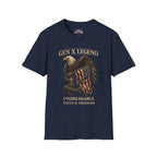 Gen X Legend T-Shirt — 'Unbreakable' Eagle & American Flag Tee