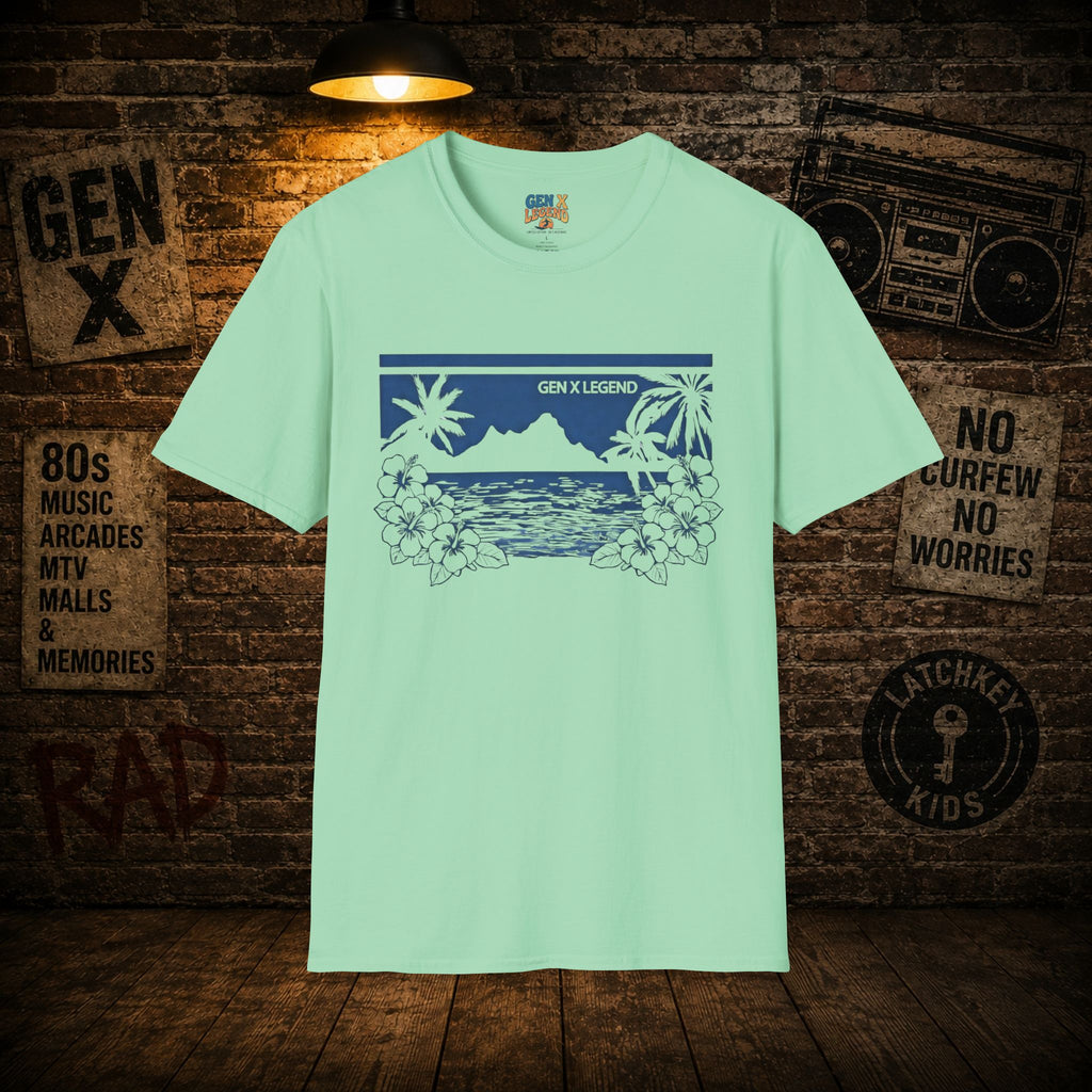 Gen X Legend T-Shirt — 80's Heatwave - 'Blue Ocean'