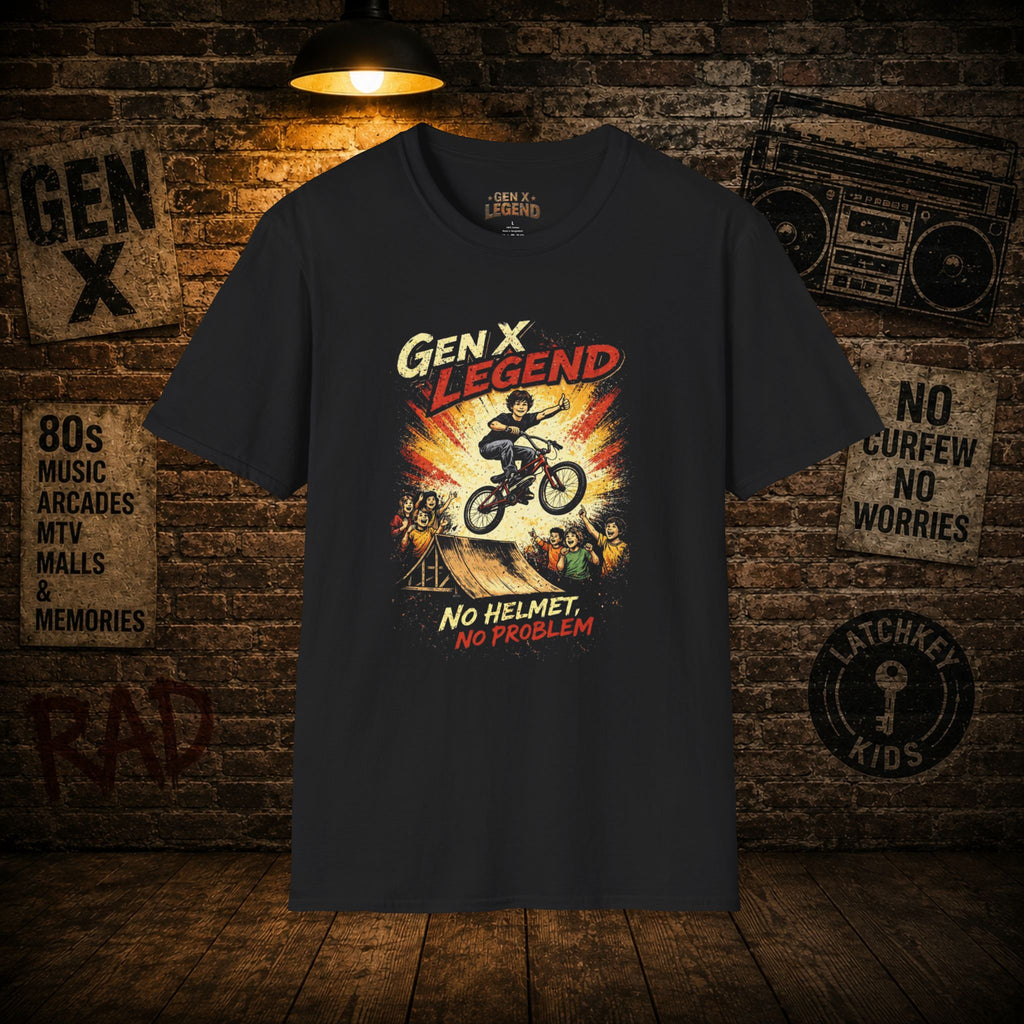 Gen X Legend T-Shirt — 'No Helmet'