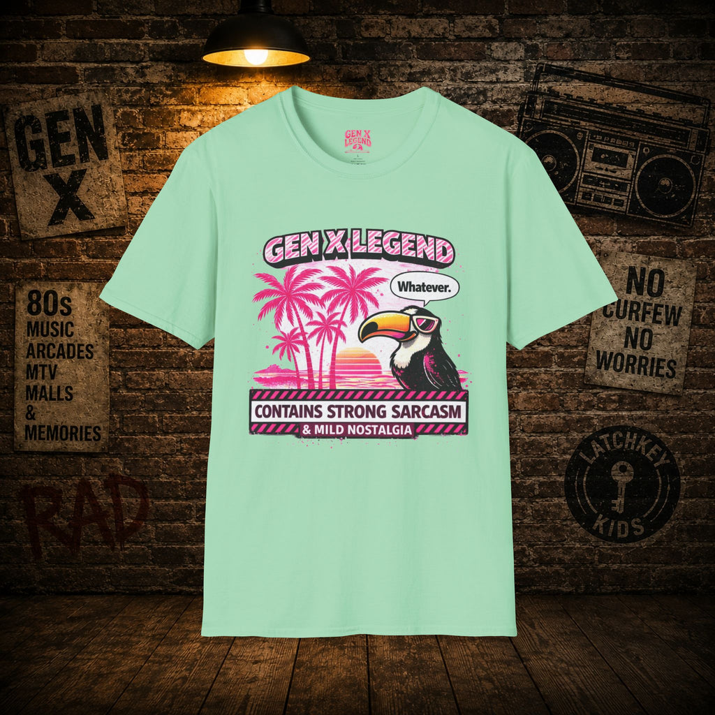 Gen X Legend T-Shirt — 80's Heatwave - 'Contains Sarcasm'