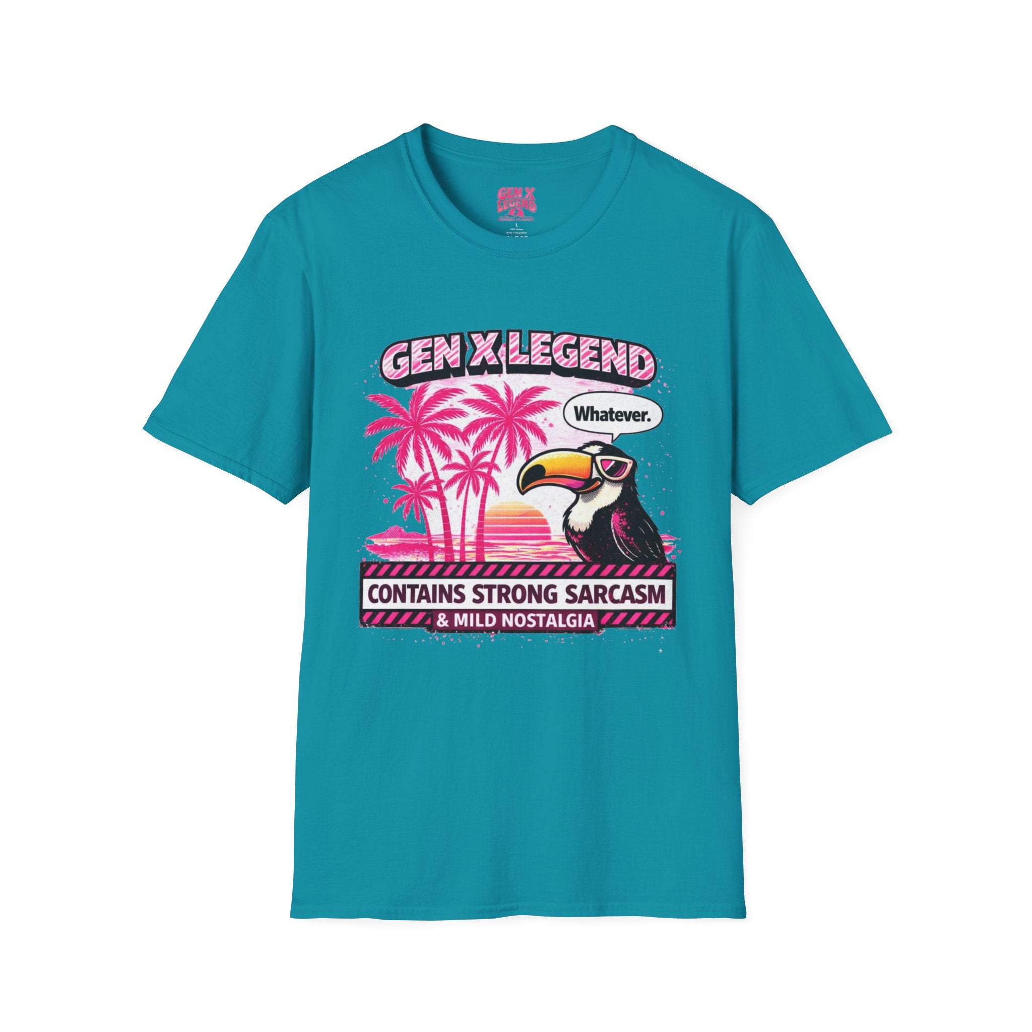 Gen X Legend T-Shirt — 80's Heatwave - 'Contains Sarcasm'