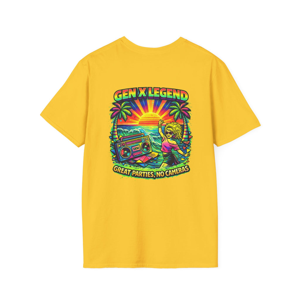 Gen X Legend T-Shirt — 80's Heatwave - 'Great Parties'