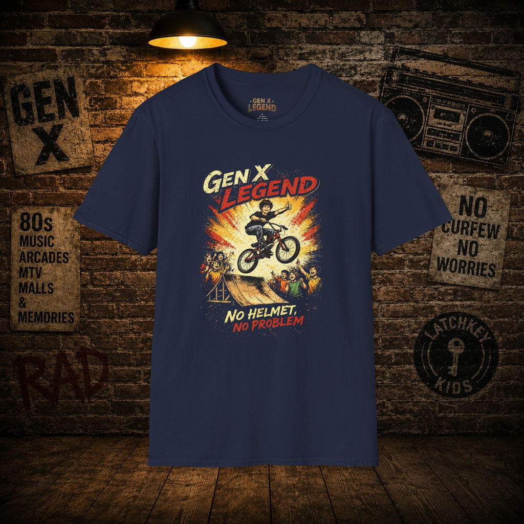 Gen X Legend T-Shirt — 'No Helmet'