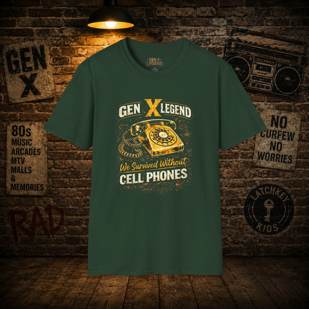 Gen X Legend T-Shirt — 'Survived Without Cell Phones'