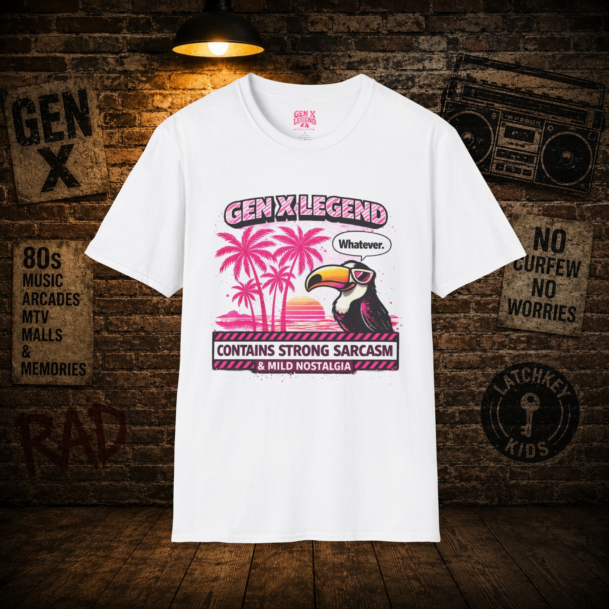 Gen X Legend T-Shirt — 80's Heatwave - 'Contains Sarcasm'