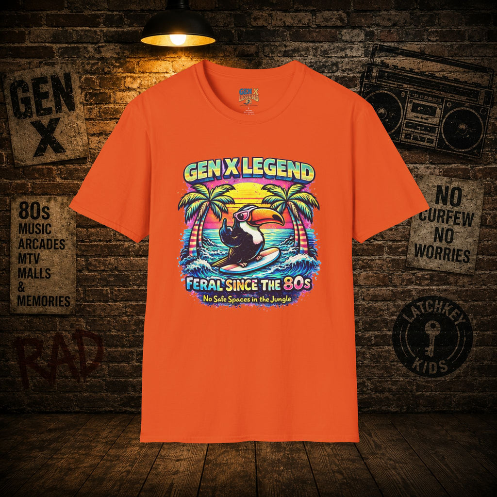 Gen X Legend T-Shirt — 80's Heatwave - 'Feral Since the 80's'