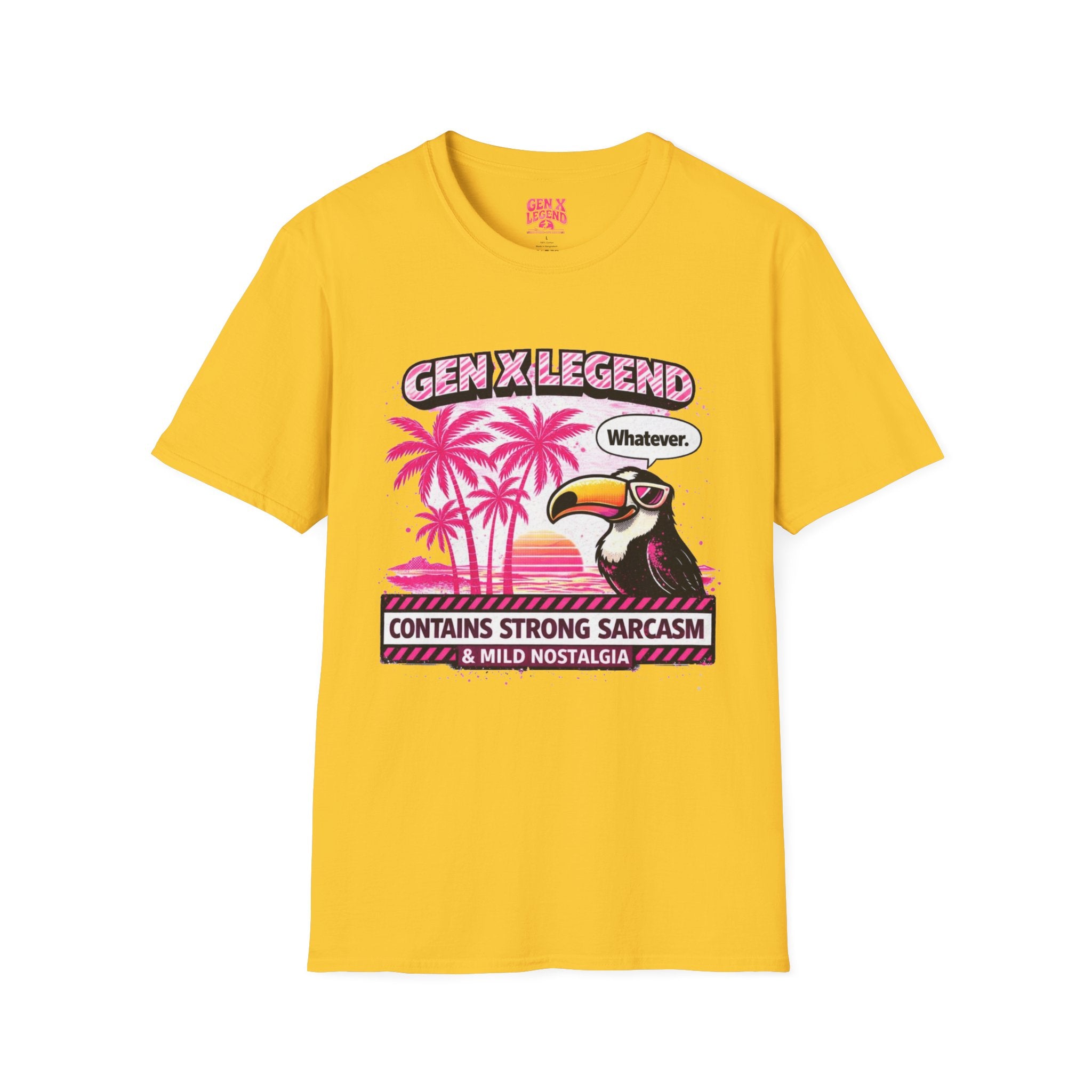 Gen X Legend T-Shirt — 80's Heatwave - 'Contains Sarcasm'
