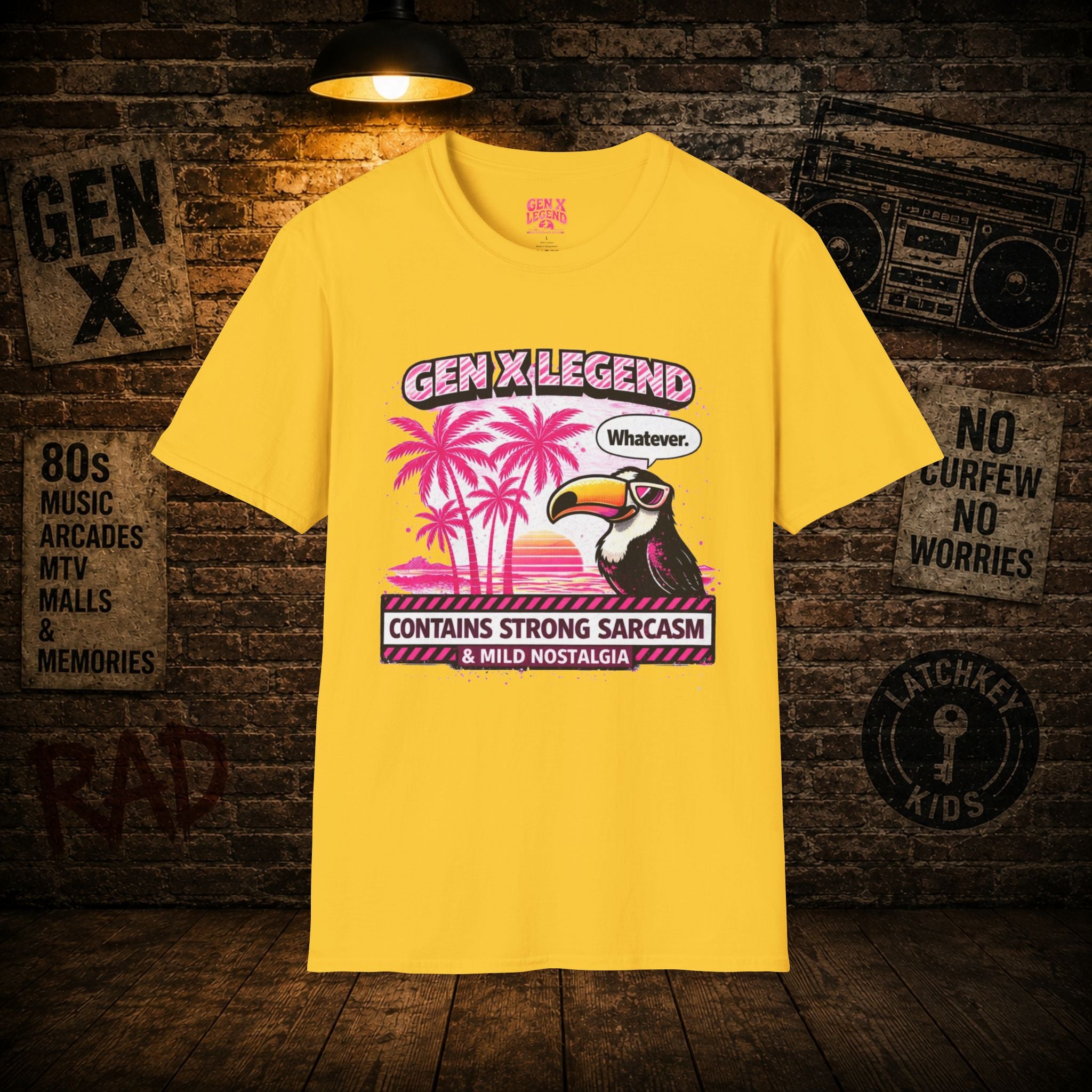 Gen X Legend T-Shirt — 80's Heatwave - 'Contains Sarcasm'