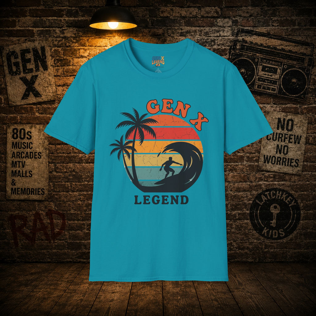 Gen X Legend T-Shirt — 80's Heatwave - 'Pacific Surf'