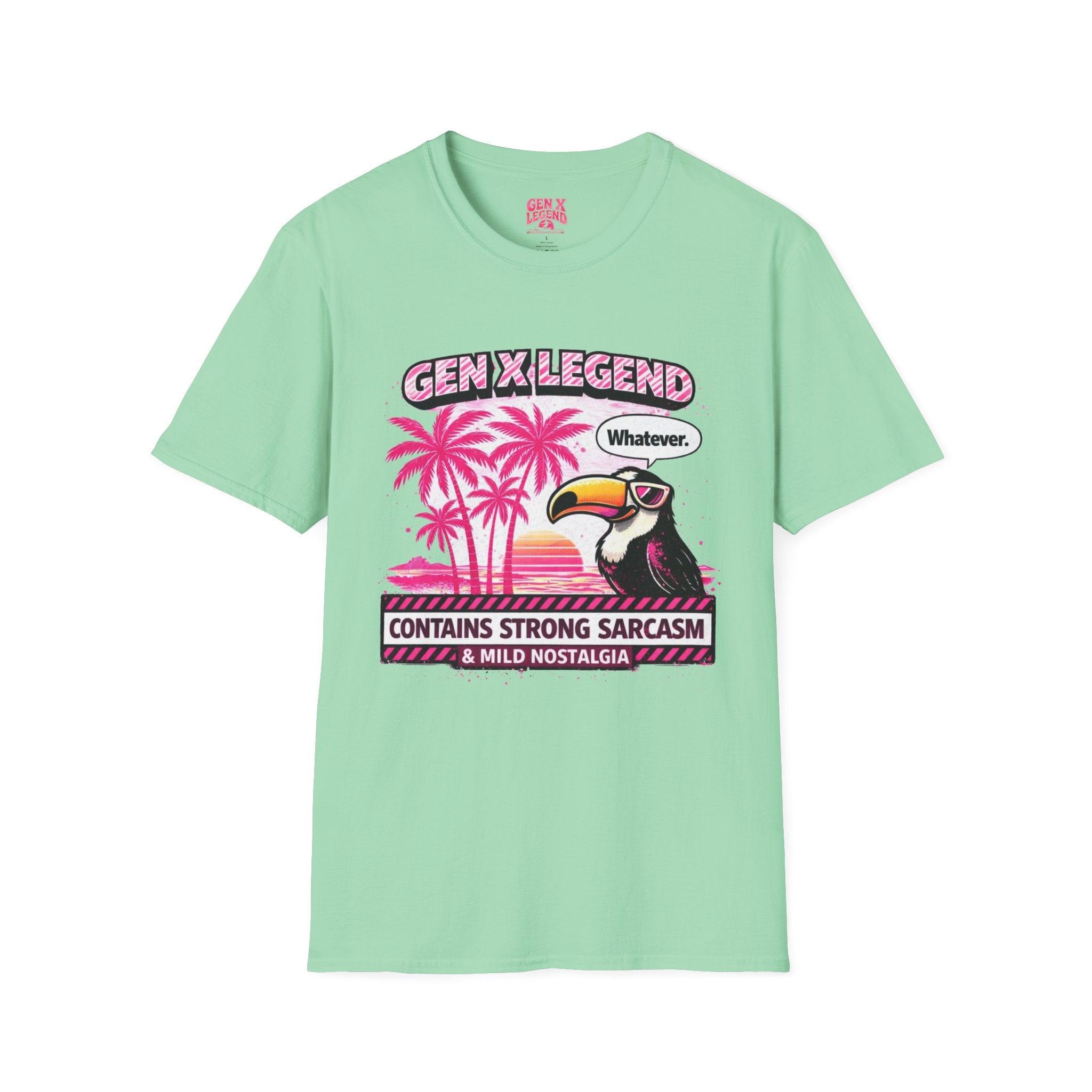 Gen X Legend T-Shirt — 80's Heatwave - 'Contains Sarcasm'