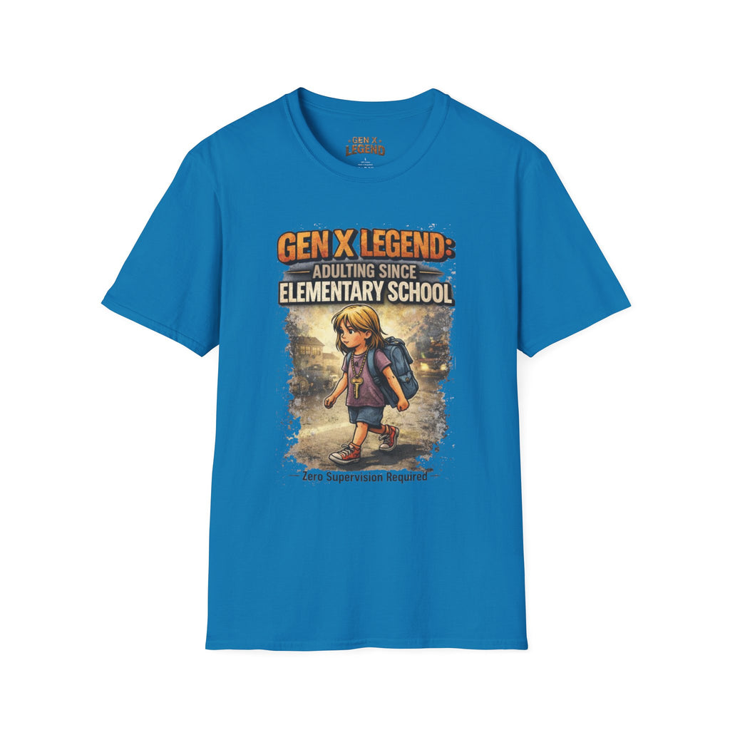 Gen X Legend T-Shirt — 'Adulting Since Elementary School' Tee