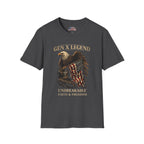 Gen X Legend T-Shirt — 'Unbreakable' Eagle & American Flag Tee