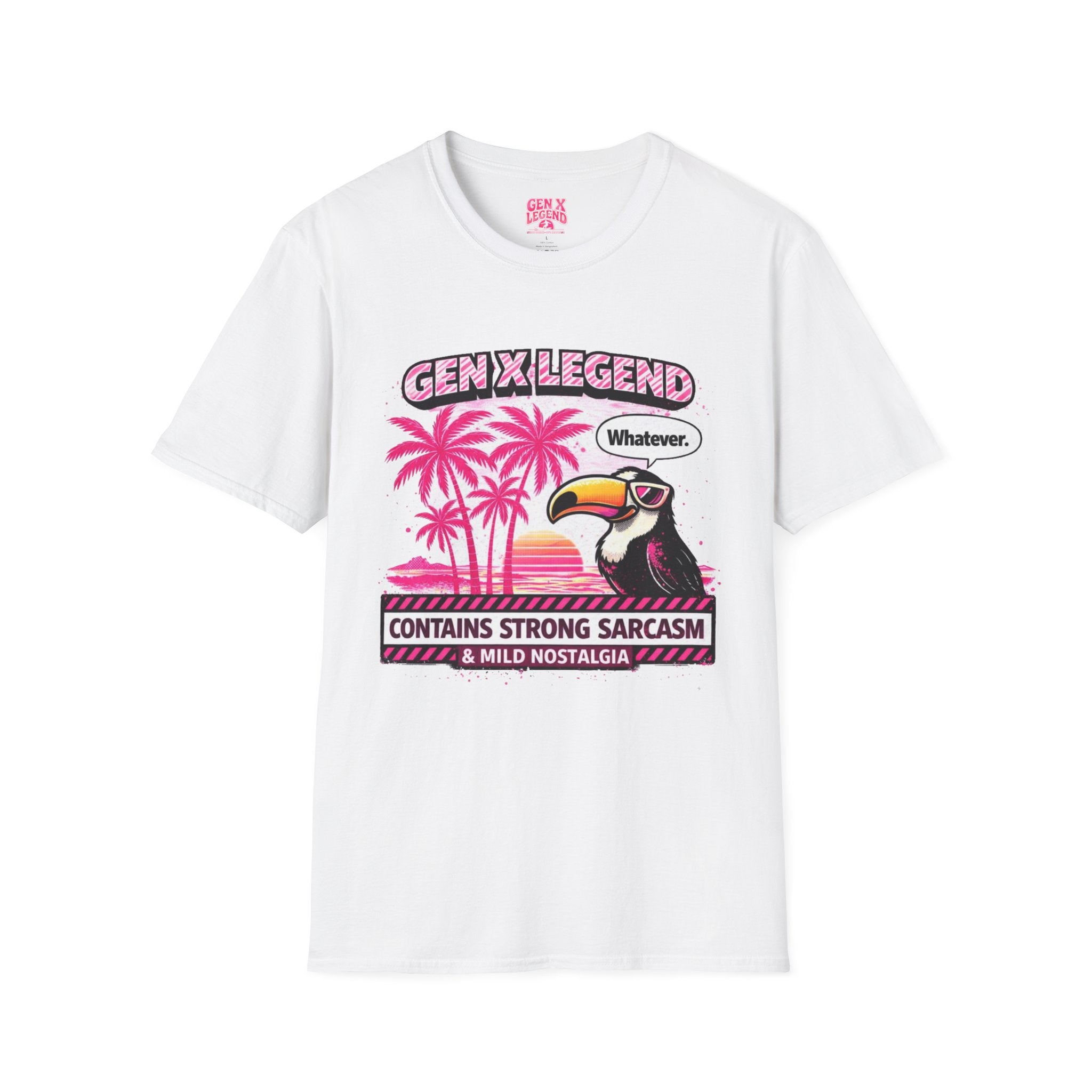 Gen X Legend T-Shirt — 80's Heatwave - 'Contains Sarcasm'