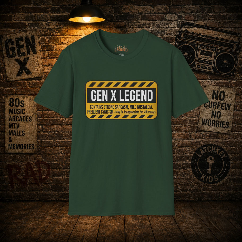 Gen X Legend T-Shirt — 'Contains Strong Sarcasm'