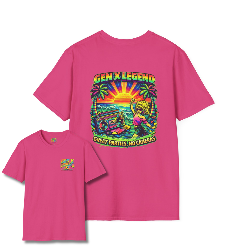 Gen X Legend T-Shirt — 80's Heatwave - 'Great Parties'