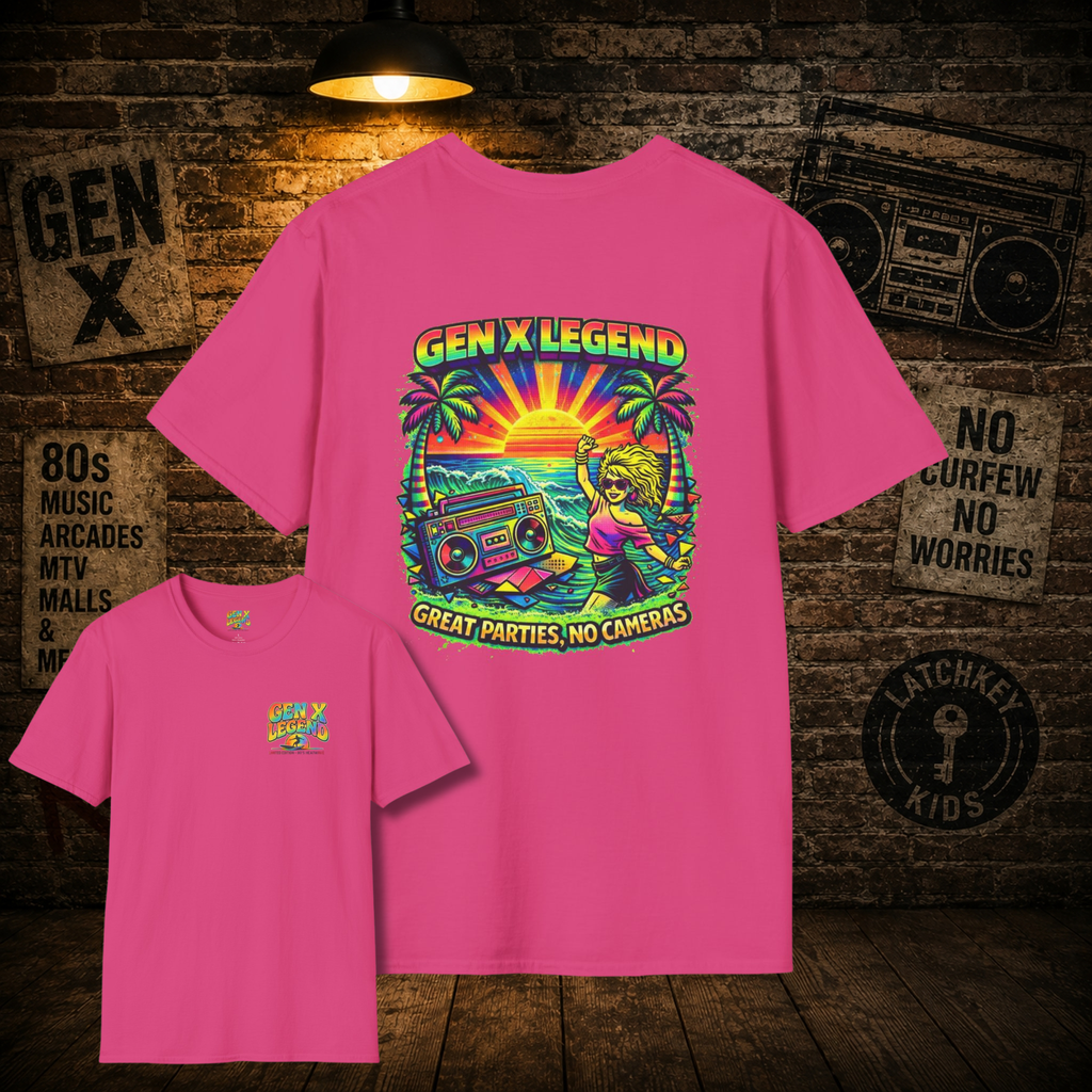 Gen X Legend T-Shirt — 80's Heatwave - 'Great Parties'